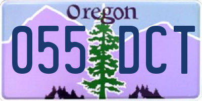 OR license plate 055DCT
