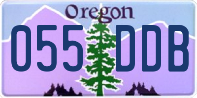 OR license plate 055DDB