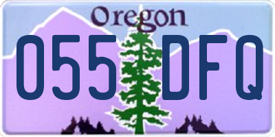 OR license plate 055DFQ