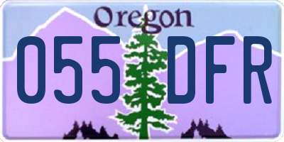 OR license plate 055DFR