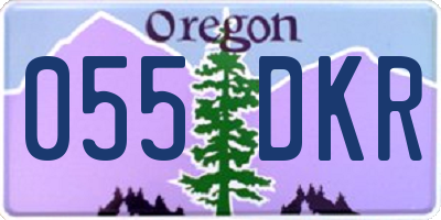 OR license plate 055DKR