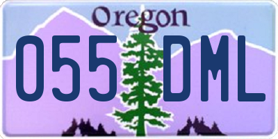 OR license plate 055DML