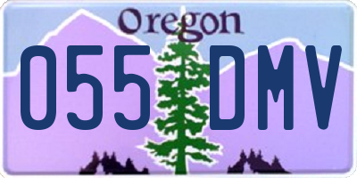 OR license plate 055DMV