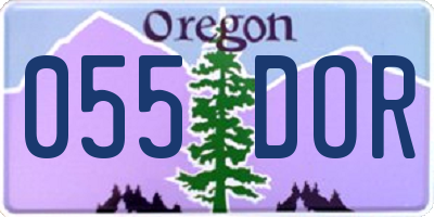 OR license plate 055DOR