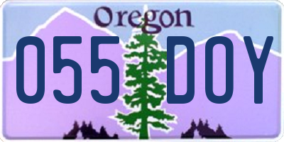 OR license plate 055DOY