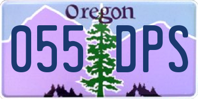OR license plate 055DPS