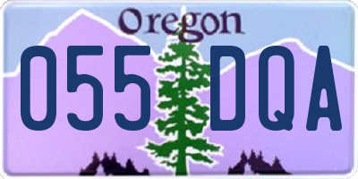 OR license plate 055DQA