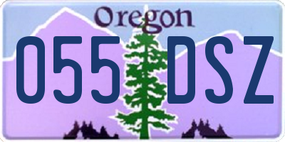 OR license plate 055DSZ