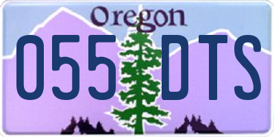 OR license plate 055DTS