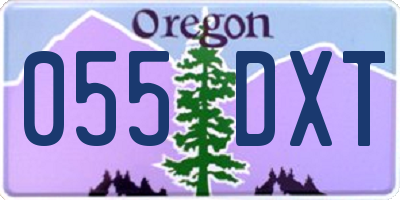 OR license plate 055DXT