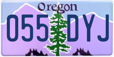 OR license plate 055DYJ