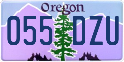OR license plate 055DZU