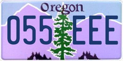 OR license plate 055EEE