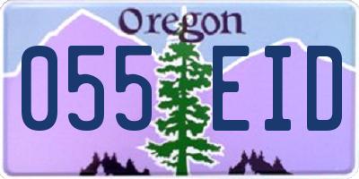 OR license plate 055EID