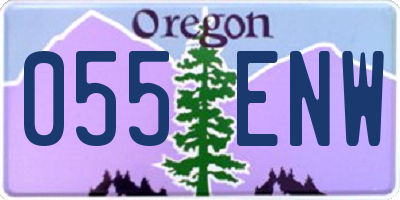 OR license plate 055ENW