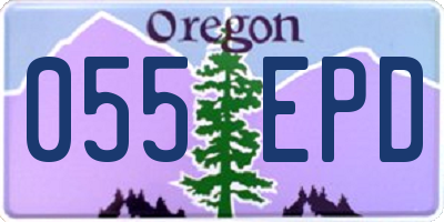 OR license plate 055EPD
