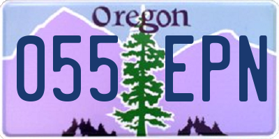 OR license plate 055EPN