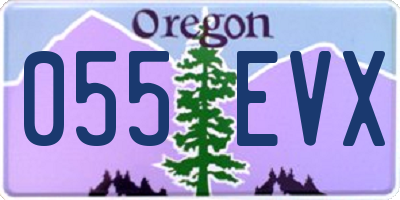 OR license plate 055EVX