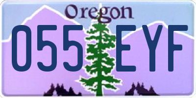 OR license plate 055EYF