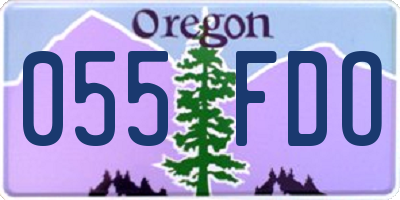 OR license plate 055FDO