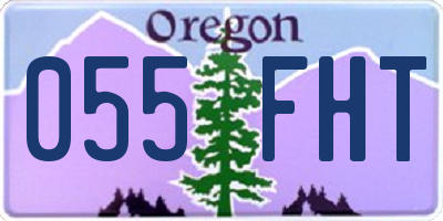 OR license plate 055FHT