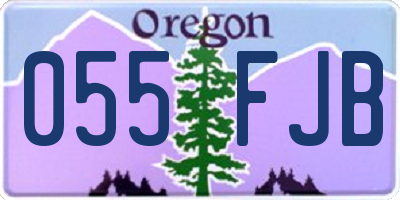 OR license plate 055FJB