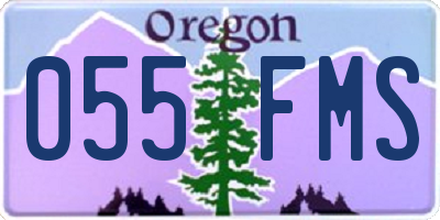OR license plate 055FMS