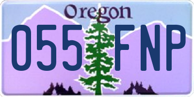OR license plate 055FNP