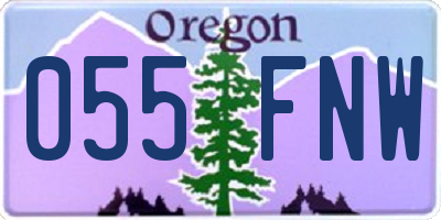 OR license plate 055FNW
