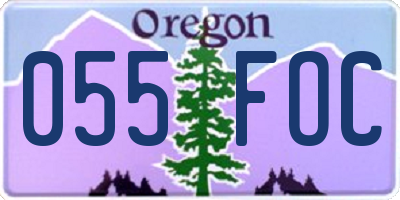OR license plate 055FOC