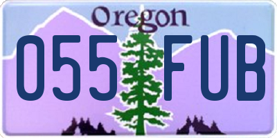 OR license plate 055FUB