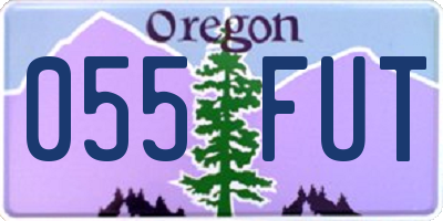 OR license plate 055FUT