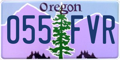 OR license plate 055FVR