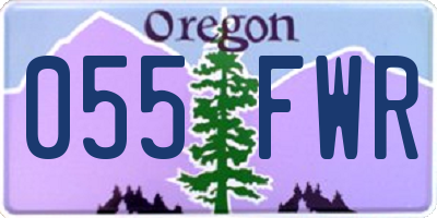 OR license plate 055FWR