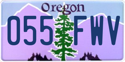 OR license plate 055FWV