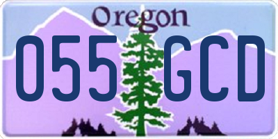 OR license plate 055GCD