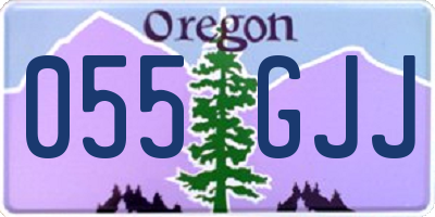 OR license plate 055GJJ