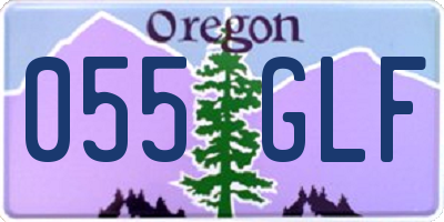 OR license plate 055GLF