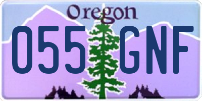 OR license plate 055GNF