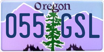 OR license plate 055GSL