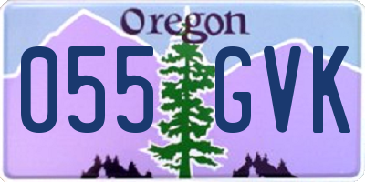 OR license plate 055GVK