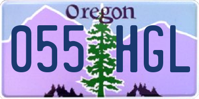 OR license plate 055HGL