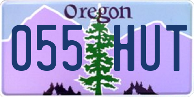 OR license plate 055HUT