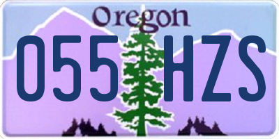 OR license plate 055HZS