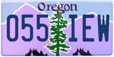OR license plate 055IEW
