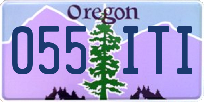 OR license plate 055ITI