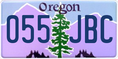 OR license plate 055JBC