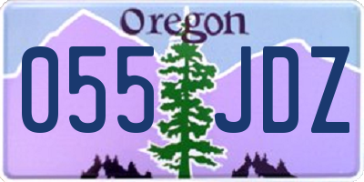 OR license plate 055JDZ