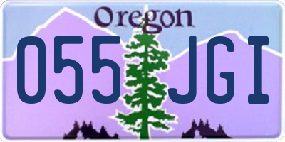 OR license plate 055JGI