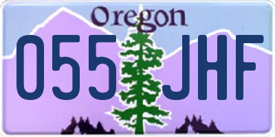 OR license plate 055JHF